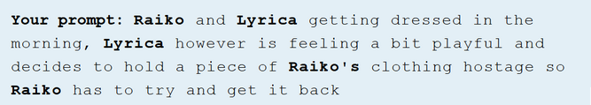 The rare flirtatious Lyrica! This mischievous attitude is good on her, and this scene is easy to imagine with her slippery phantom form~ The chase is sneak versus strength.