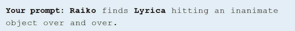 Umm... infidelity...!? (LOL) Literally what is this prompt supposed to imply...?