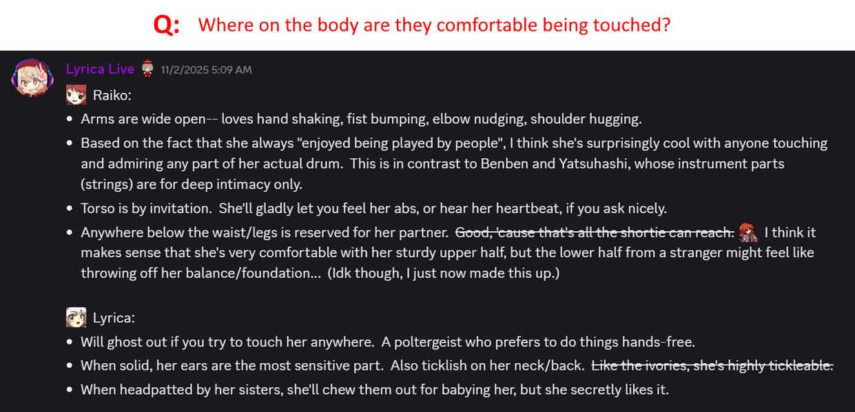 Comfortable being touched?