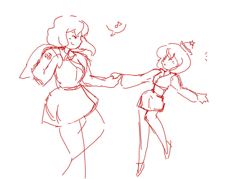 sketch: swing dance
