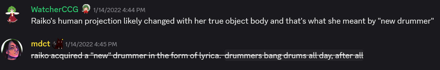 SCREAMING. If the lore expert MDCT says it, it must be accurate...!